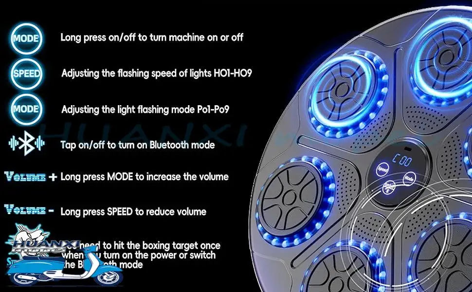 Upgrade Intelligent Music Boxing Machine for Adults & Kids, LED Display & Smart Bluetooth, Wall Mounted Boxing Trainer for Home, Indoor and Gym Use, Have Fun