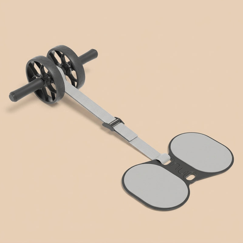Trainovafit Double Wheel Ab Roller with Assisted Resistance Bands