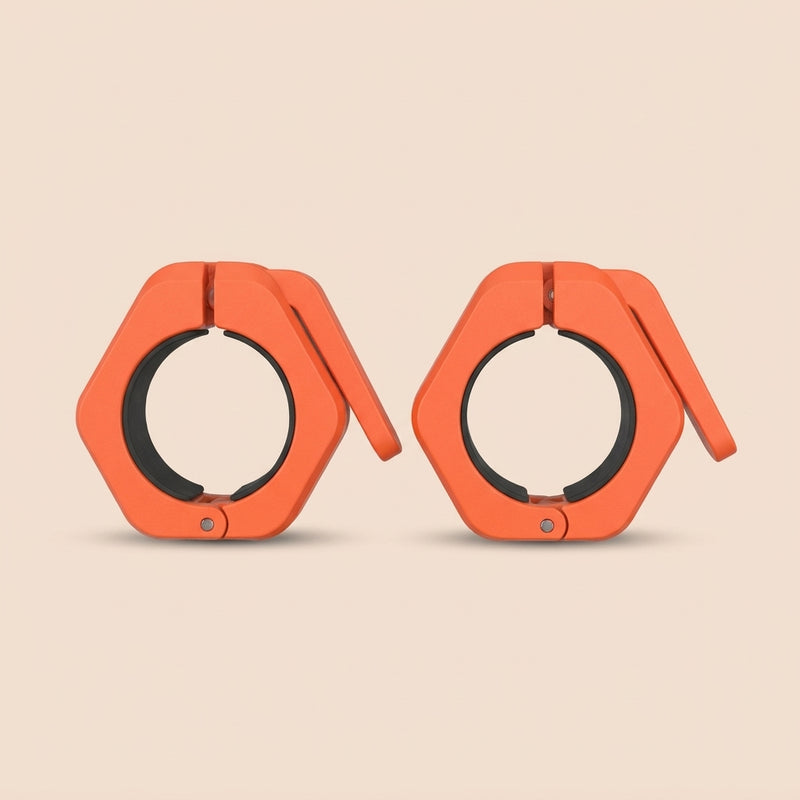 Trainovafit 2-Inch Quick-Release Olympic Barbell Clamp Collars (Pair)