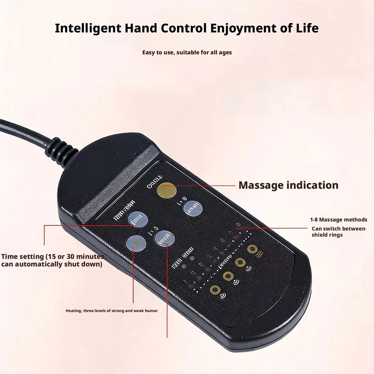 Vibrating Infrared Heat Shiatsu Massage Cushion Pad Neck Back Lumbar Massager Mattress Car Home Full Body Cervical Pain Support