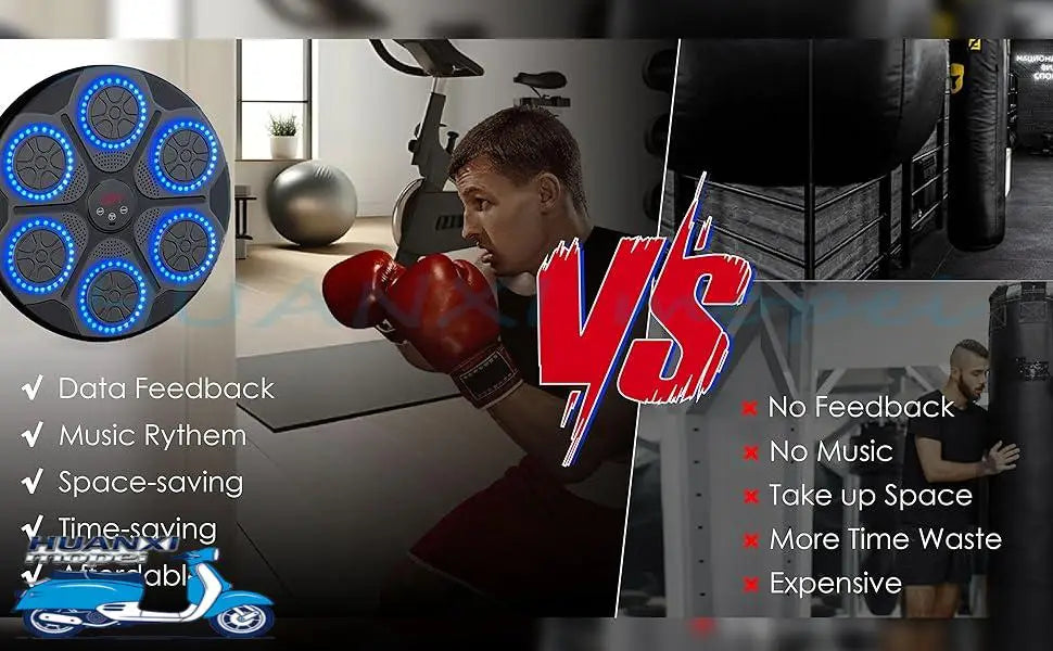Upgrade Intelligent Music Boxing Machine for Adults & Kids, LED Display & Smart Bluetooth, Wall Mounted Boxing Trainer for Home, Indoor and Gym Use, Have Fun