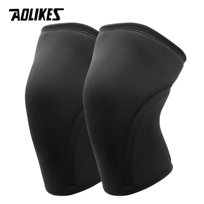 AOLIKES Knee Sleeves for Weightlifting & Powerlifting (7mm Pair) For Men & Women - Knee Wraps for Weight Lifting, Squats