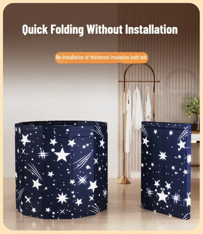 Thickened Insulated Foldable Adult Bathtub Portable Enlarged Round Bathing Bucket Multifunctional House Bathroom SPA Bath Tub