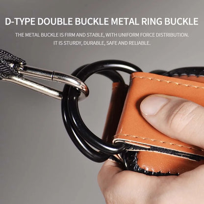 Trainovafit PU Leather Double D-Ring Ankle Strap for Cable Machines
