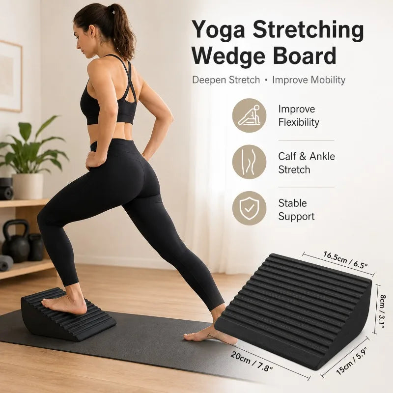Trainovafit High-Density EVA Calf Stretch Slant Board & Squat Wedge