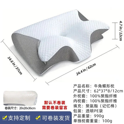 Trainovafit Ergonomic Butterfly Cervical Memory Foam Pillow