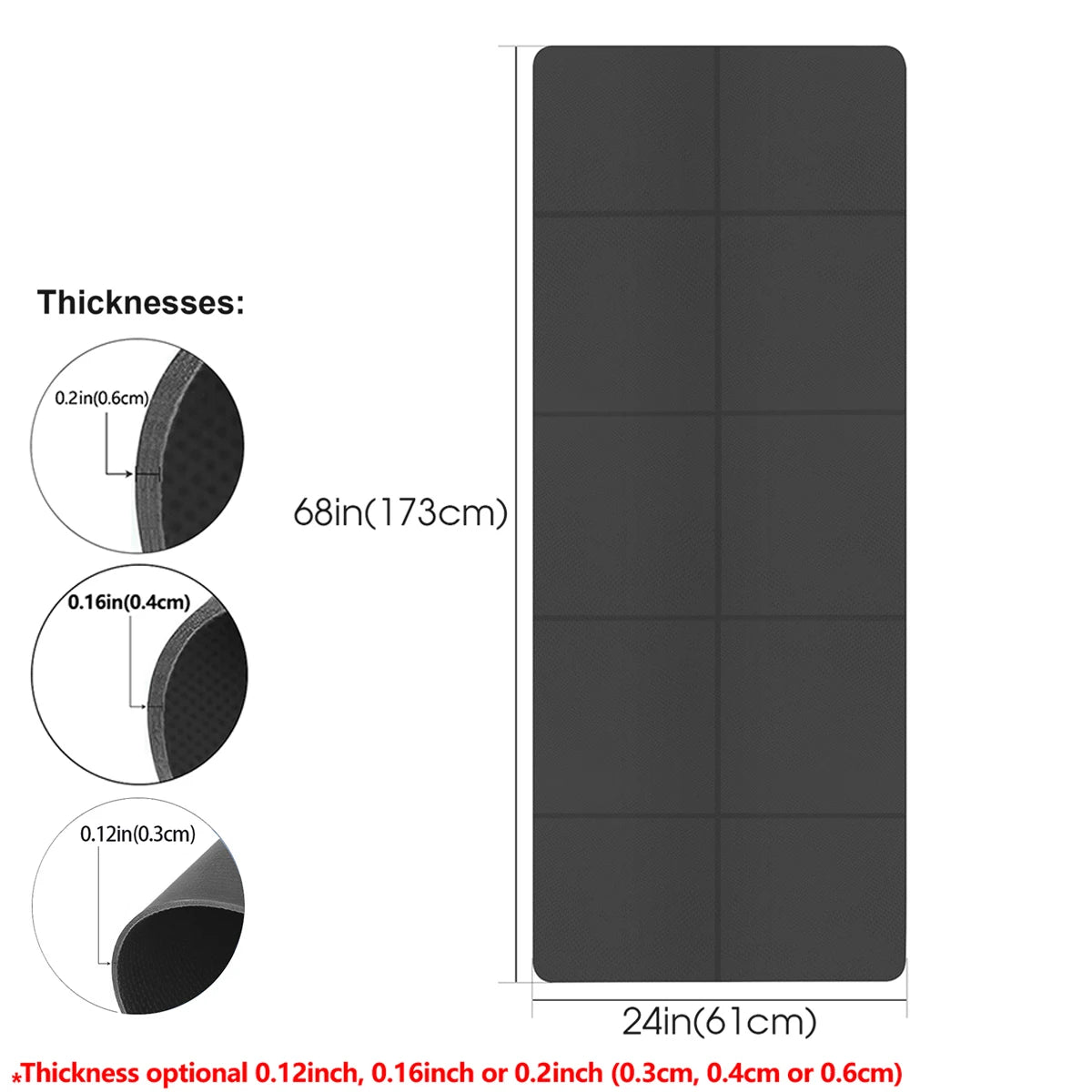 Trainovafit Foldable Non-Slip Travel Yoga & Fitness Mat