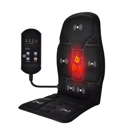 Vibrating Infrared Heat Shiatsu Massage Cushion Pad Neck Back Lumbar Massager Mattress Car Home Full Body Cervical Pain Support