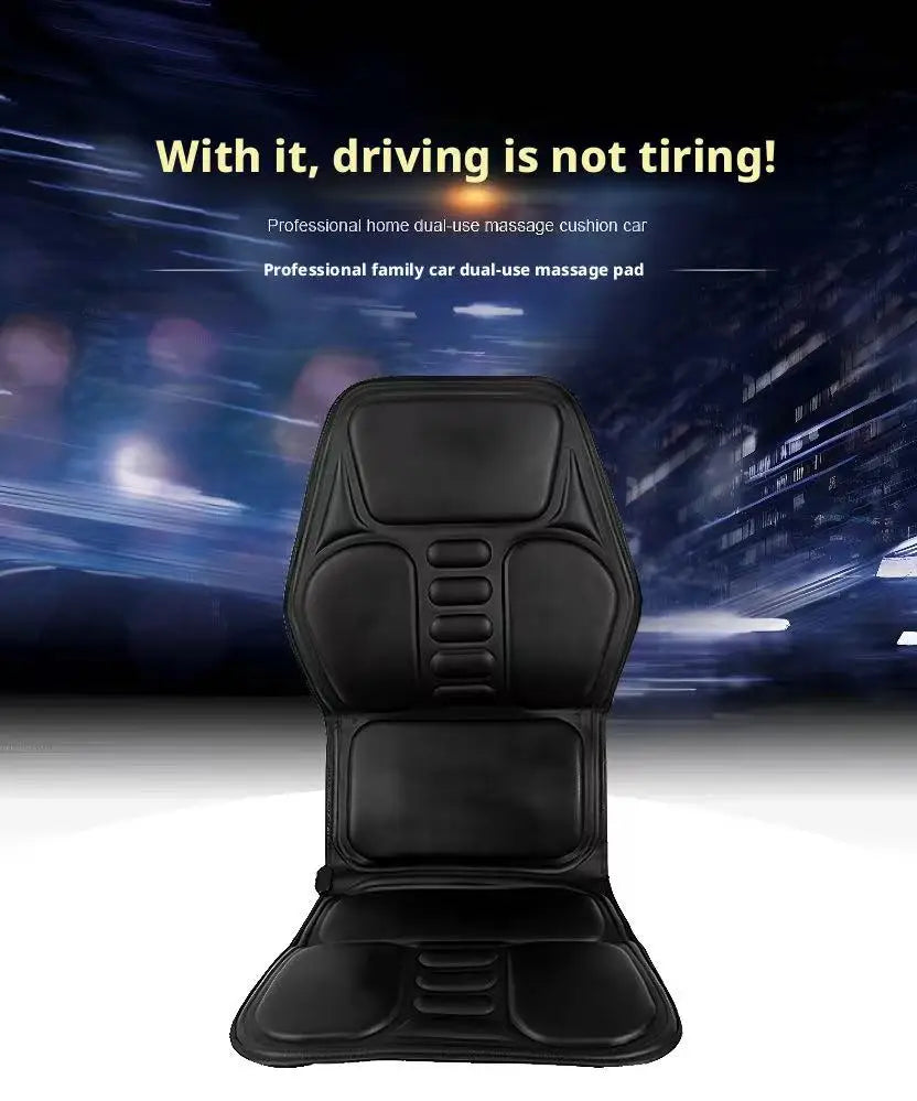 Vibrating Infrared Heat Shiatsu Massage Cushion Pad Neck Back Lumbar Massager Mattress Car Home Full Body Cervical Pain Support