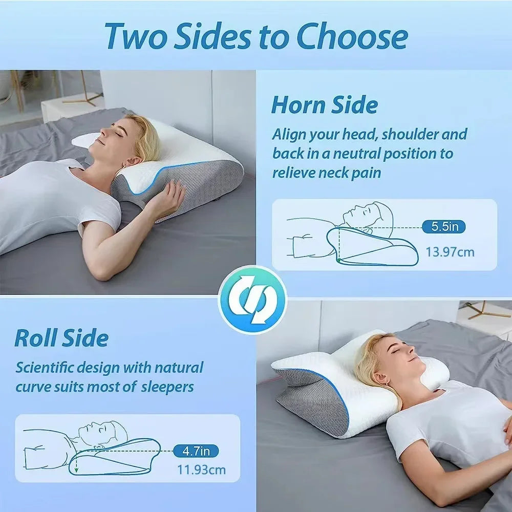 Trainovafit Ergonomic Butterfly Cervical Memory Foam Pillow