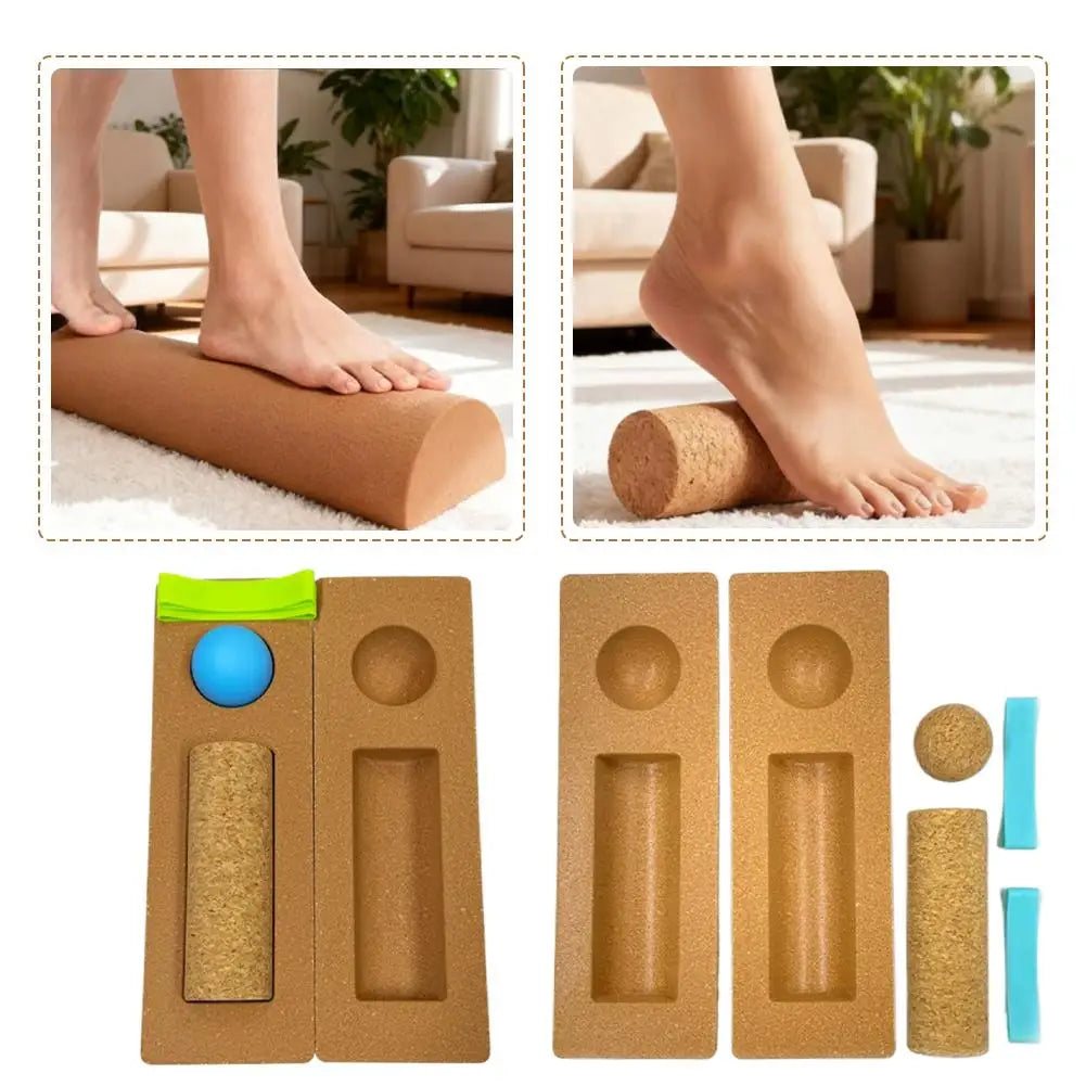 Cork Balance Board Foot Strengthener Function Ankle Stability Trainer Premium Portable Balance Cork Roller For Yoga Training