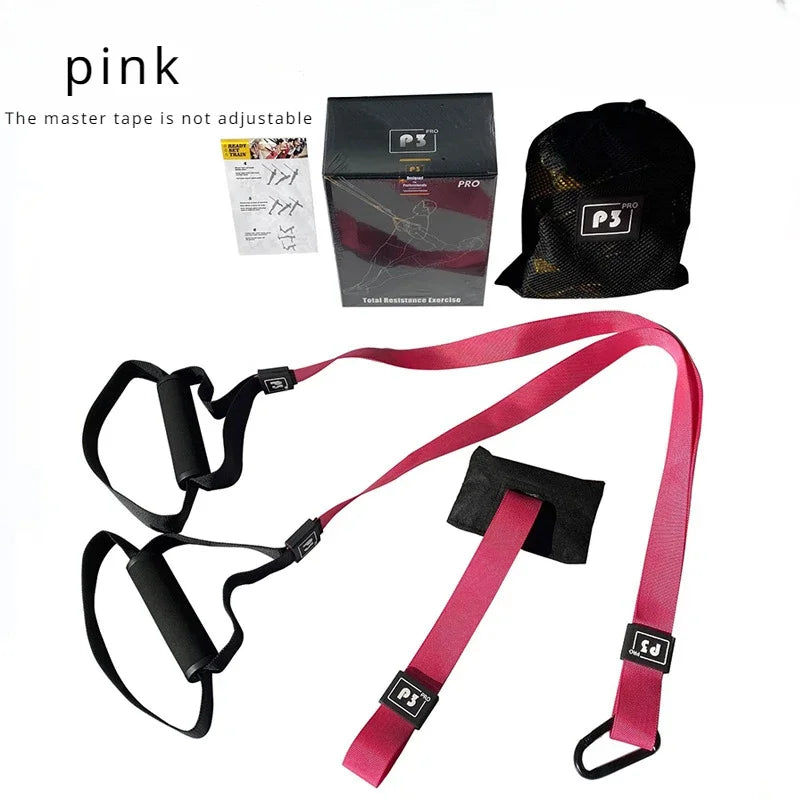P3-Trx Suspension Training Strap Adjustable Tensioner Trainer Resistance Device Hanging Pulling Rope Home Yoga Fitness Band Belt