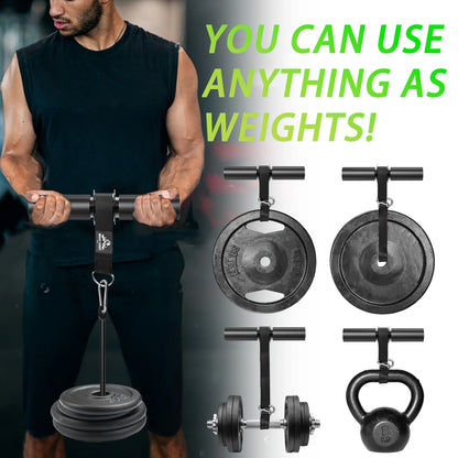 Trainovafit Heavy-Duty Forearm Wrist Roller & Weight Loading Pin Set