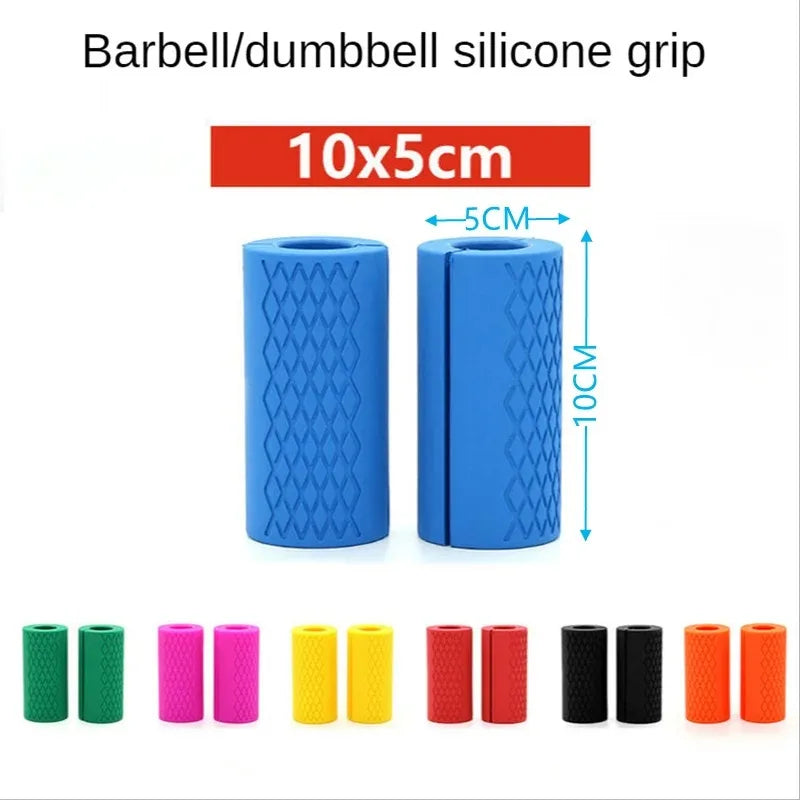 Trainovafit Thick Bar Silicone Fat Grips for Barbells & Dumbbells