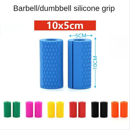 Trainovafit Thick Bar Silicone Fat Grips for Barbells & Dumbbells