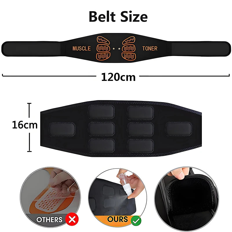 Abdominal Muscle Toner - Professional EMS Stimulator for Core Strength & Fitness