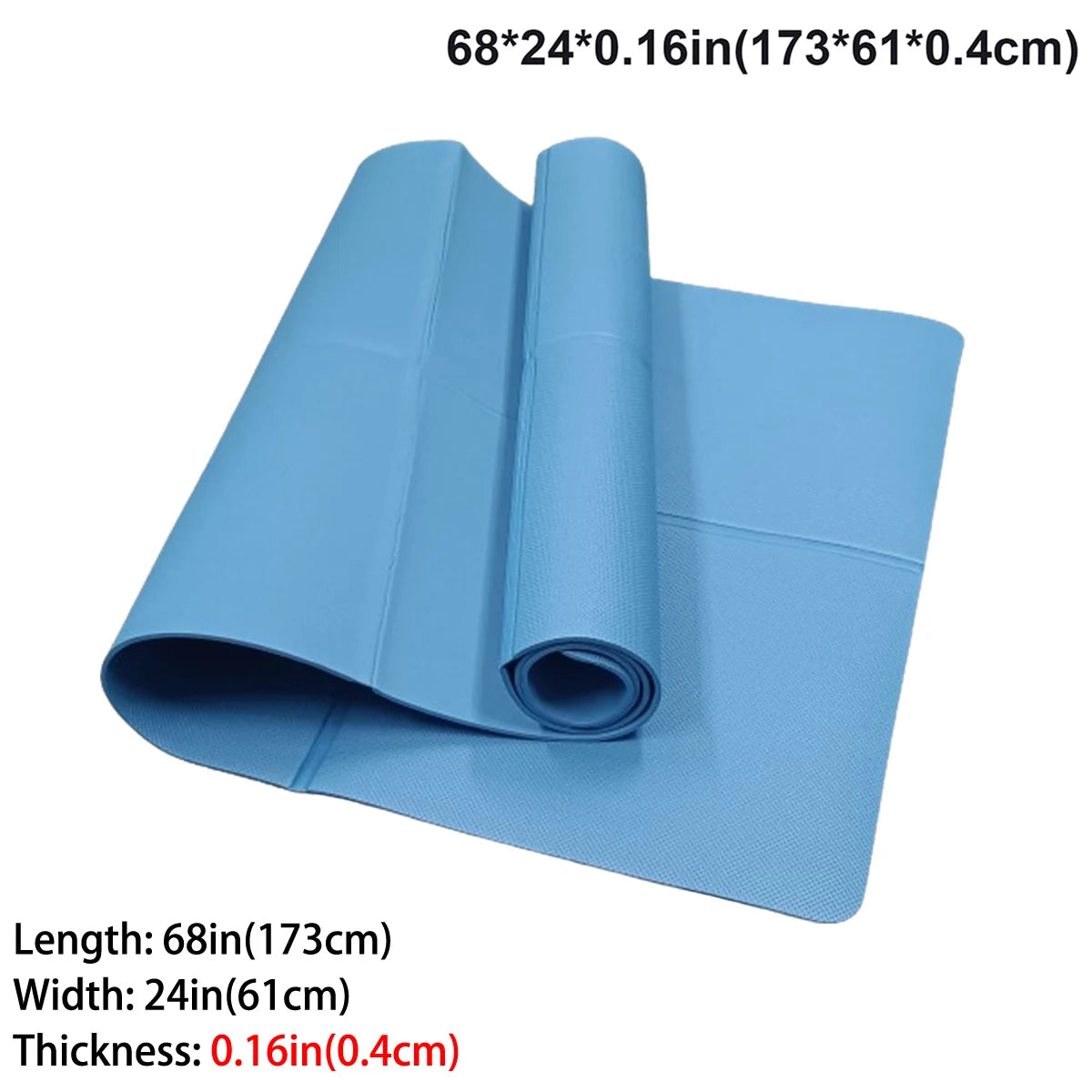 Trainovafit Foldable Non-Slip Travel Yoga & Fitness Mat