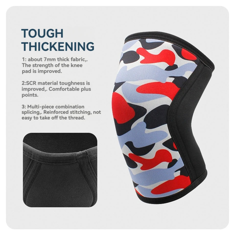 AOLIKES Knee Sleeves for Weightlifting & Powerlifting (7mm Pair) For Men & Women - Knee Wraps for Weight Lifting, Squats