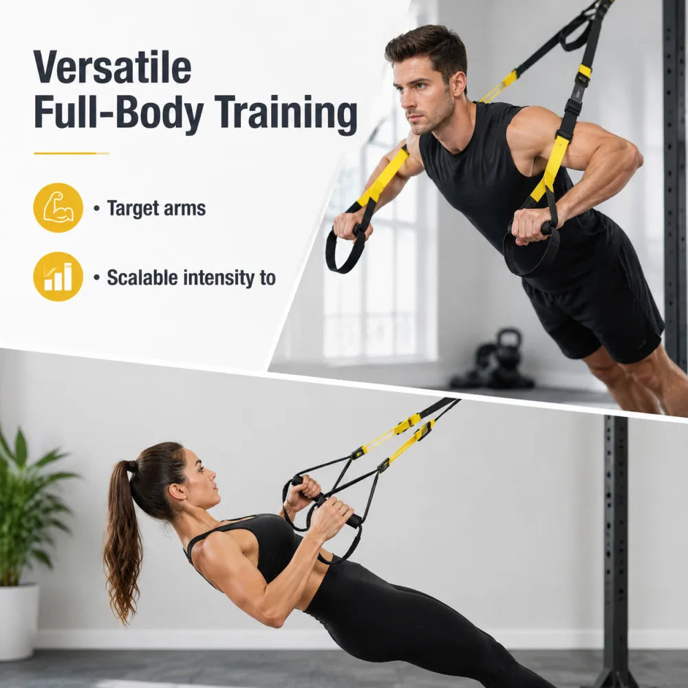 P3-Trx Suspension Training Strap Adjustable Tensioner Trainer Resistance Device Hanging Pulling Rope Home Yoga Fitness Band Belt