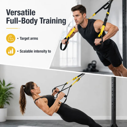 P3-Trx Suspension Training Strap Adjustable Tensioner Trainer Resistance Device Hanging Pulling Rope Home Yoga Fitness Band Belt