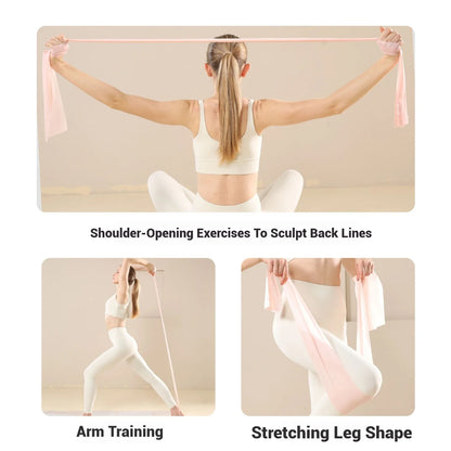 WOSWEIR-Yoga Rally Home Stretching Resistance Strap for Beginners Ladies Body Fitness Latin Dance Stretch Strap
