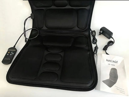 Vibrating Infrared Heat Shiatsu Massage Cushion Pad Neck Back Lumbar Massager Mattress Car Home Full Body Cervical Pain Support