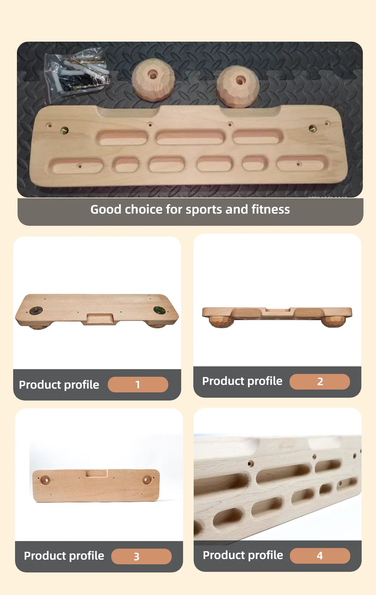 Wooden Climbing Fingerboard Climbing Hangboard Multi-functional Can Put Mobile Phone Pull-up Gym Equipment Indoor  Fitness