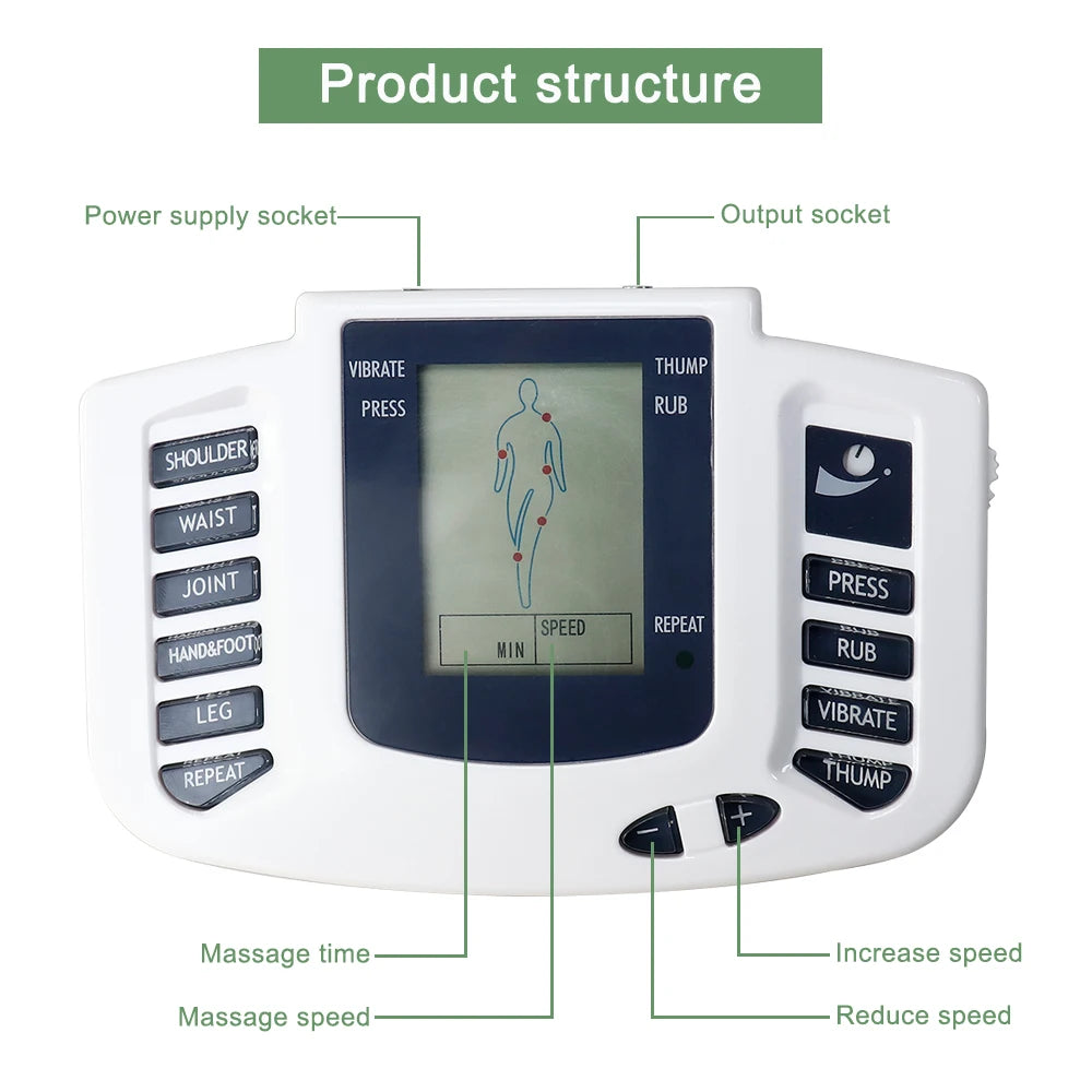 10 Modes Electrical EMS TENS Pulse Body Massage Acupoint Meridian Massage Slippers Foot Electrostimulator Body Relaxation Device