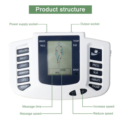 10 Modes Electrical EMS TENS Pulse Body Massage Acupoint Meridian Massage Slippers Foot Electrostimulator Body Relaxation Device