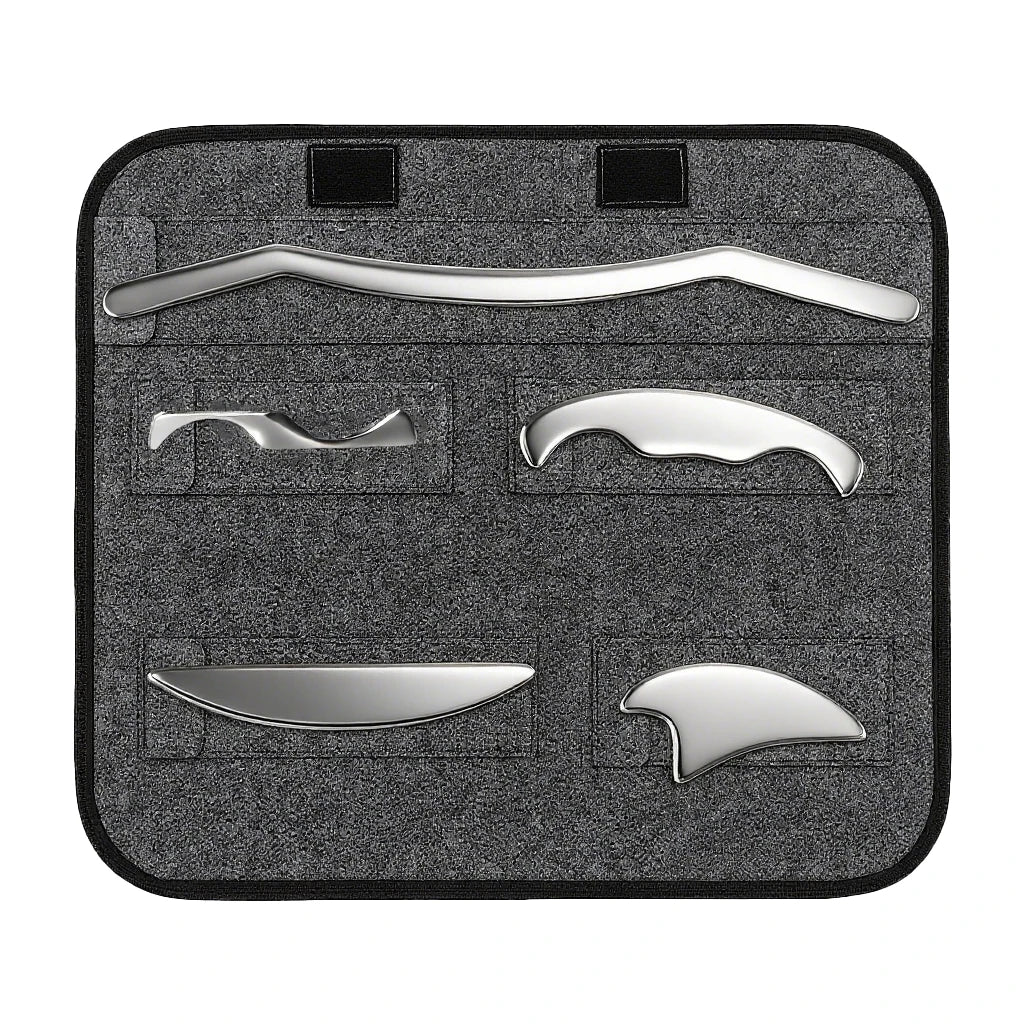 Trainovafit 5-in-1 Stainless Steel IASTM Muscle Scraper & Gua Sha Set
