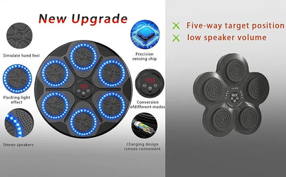Upgrade Intelligent Music Boxing Machine for Adults & Kids, LED Display & Smart Bluetooth, Wall Mounted Boxing Trainer for Home, Indoor and Gym Use, Have Fun