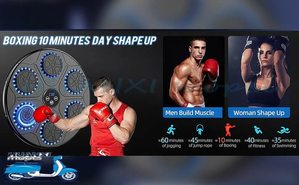 Upgrade Intelligent Music Boxing Machine for Adults & Kids, LED Display & Smart Bluetooth, Wall Mounted Boxing Trainer for Home, Indoor and Gym Use, Have Fun