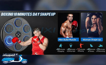 Upgrade Intelligent Music Boxing Machine for Adults & Kids, LED Display & Smart Bluetooth, Wall Mounted Boxing Trainer for Home, Indoor and Gym Use, Have Fun