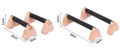 1 Pair Wood Calisthenics Bar Solid Wood Parallettes Push-Up Bar for Home Gym Floor Workouts Bodyweight Training