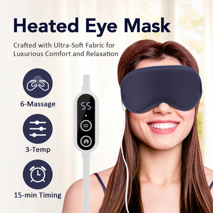 Trainovafit 3D Heated Steam Eye Mask & Vibration Massager