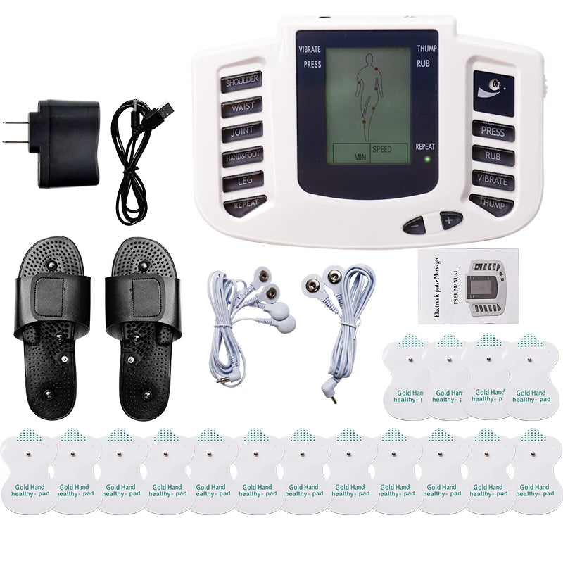 10 Modes Electrical EMS TENS Pulse Body Massage Acupoint Meridian Massage Slippers Foot Electrostimulator Body Relaxation Device