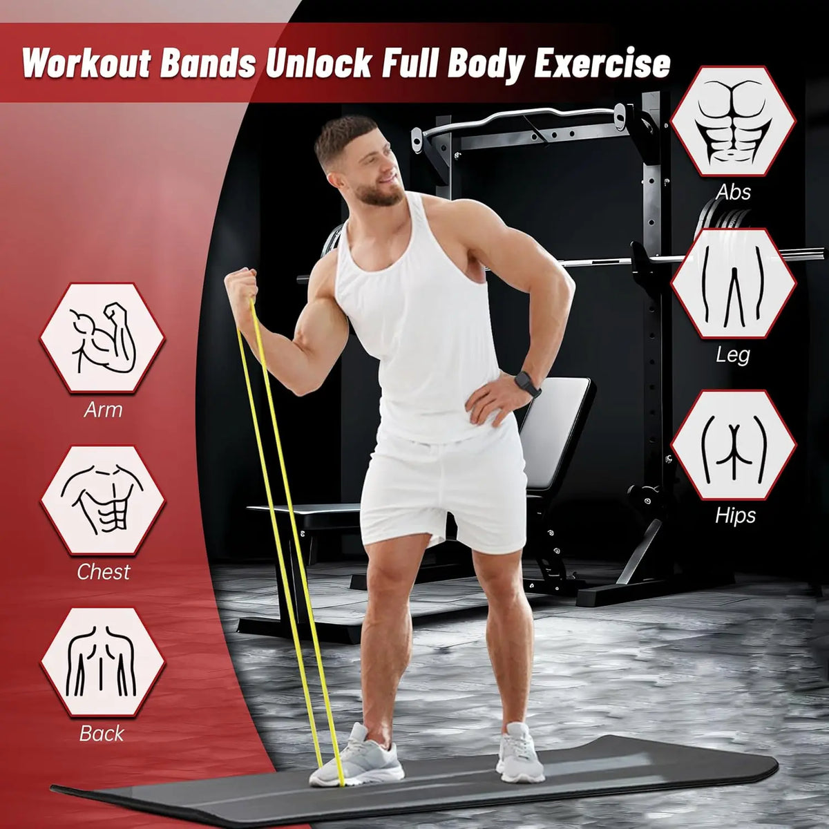 Trainovafit 5-Level Pull Up Assistance & Resistance Loop Bands Set