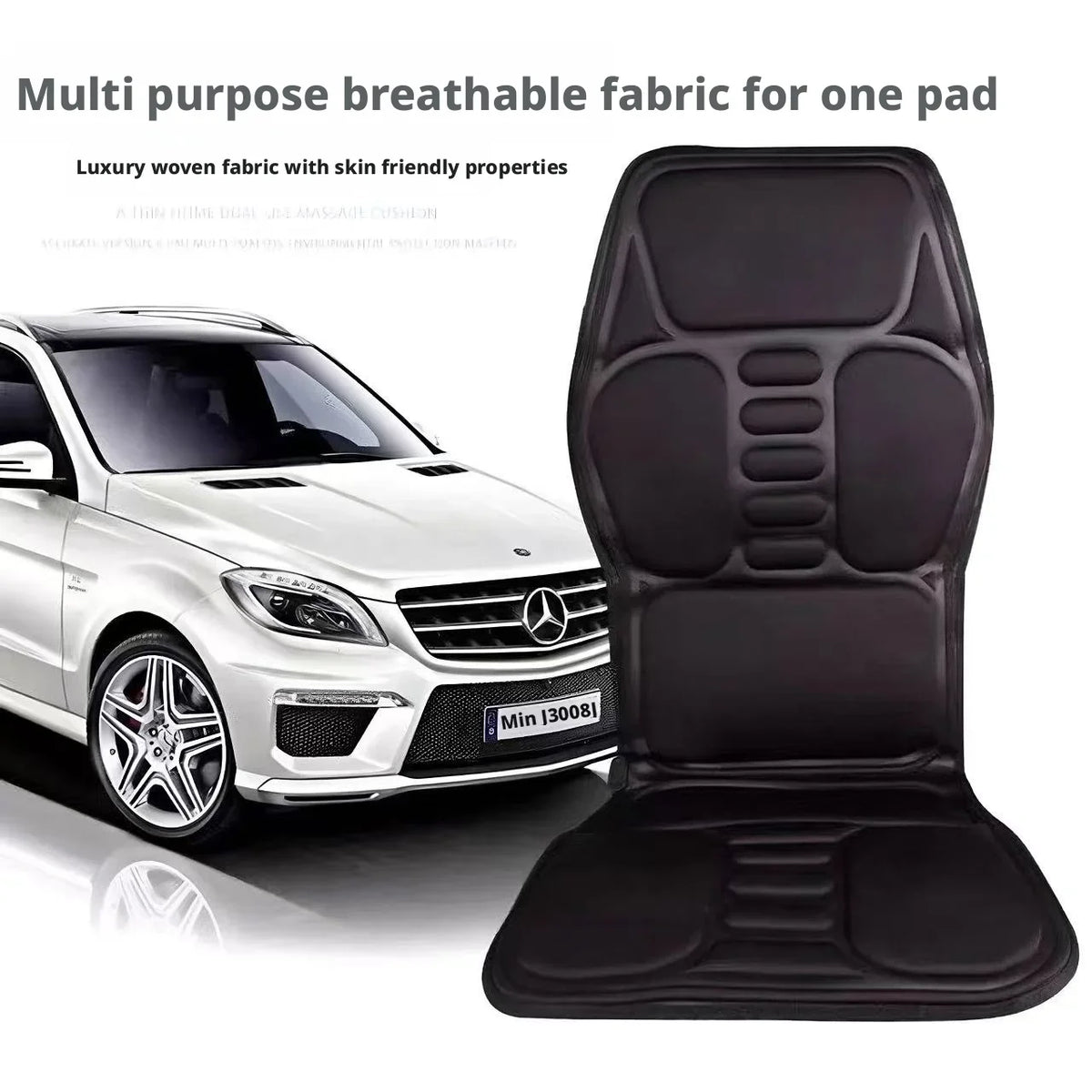 Vibrating Infrared Heat Shiatsu Massage Cushion Pad Neck Back Lumbar Massager Mattress Car Home Full Body Cervical Pain Support