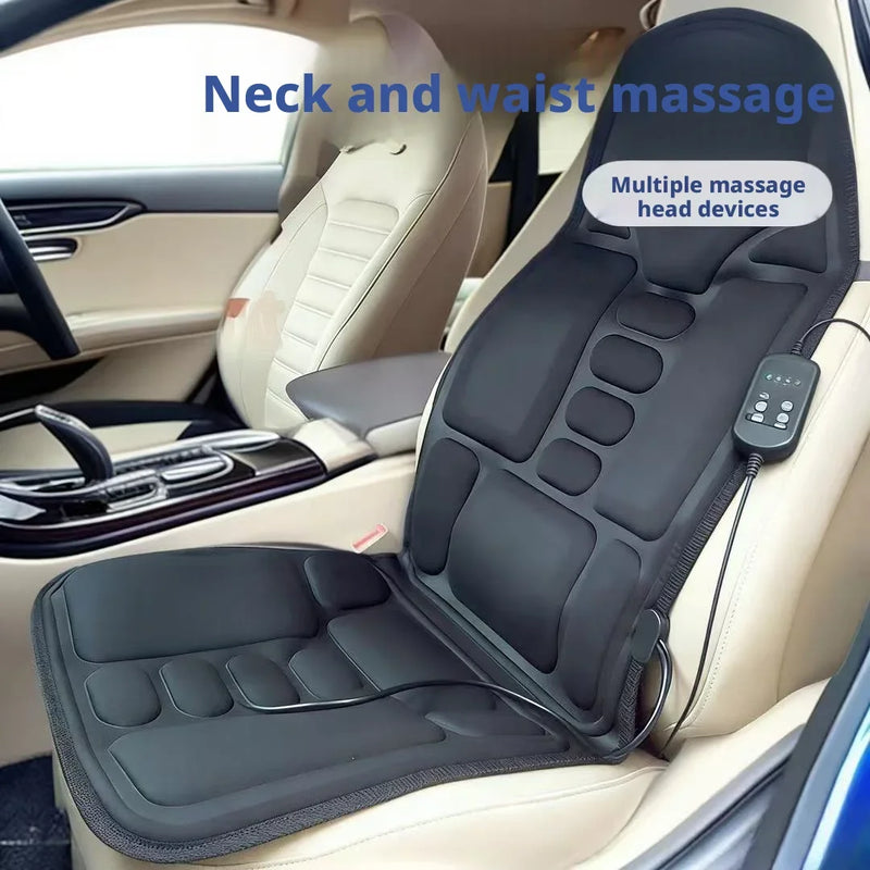 Vibrating Infrared Heat Shiatsu Massage Cushion Pad Neck Back Lumbar Massager Mattress Car Home Full Body Cervical Pain Support