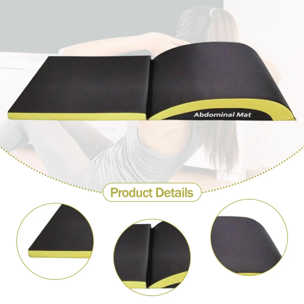Trainovafit Foldable Ab Mat with Tailbone & Lumbar Support Pad