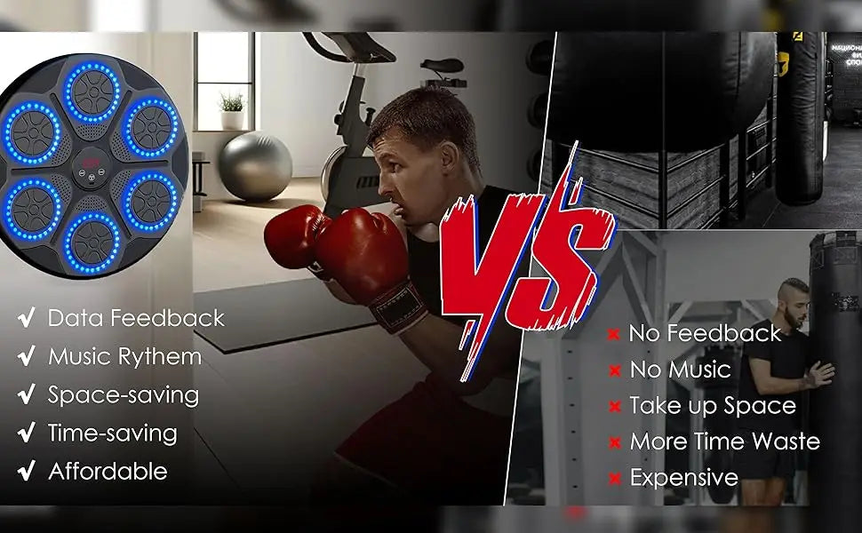 Upgrade Intelligent Music Boxing Machine for Adults & Kids, LED Display & Smart Bluetooth, Wall Mounted Boxing Trainer for Home, Indoor and Gym Use, Have Fun