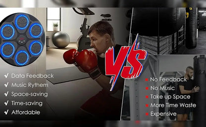 Upgrade Intelligent Music Boxing Machine for Adults & Kids, LED Display & Smart Bluetooth, Wall Mounted Boxing Trainer for Home, Indoor and Gym Use, Have Fun
