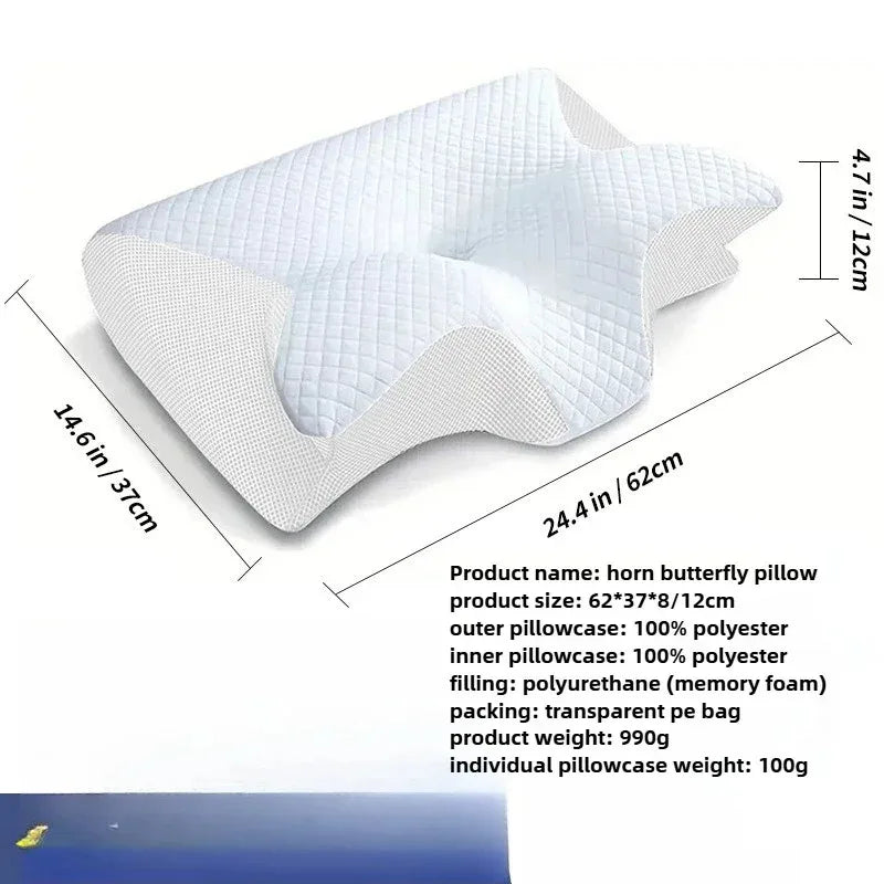 Trainovafit Ergonomic Butterfly Cervical Memory Foam Pillow