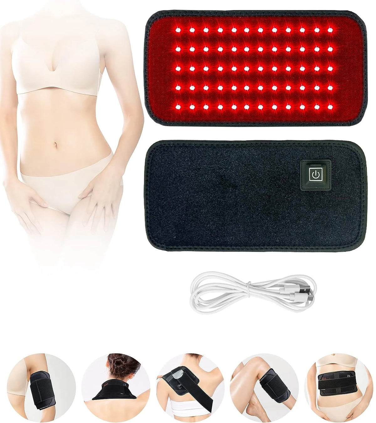 Trainovafit 660nm & 850nm Red Light Therapy Belt for Back & Body