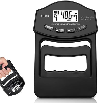 Trainovafit Digital Hand Dynamometer & Grip Strength Tester (396 lbs / 180 kg)