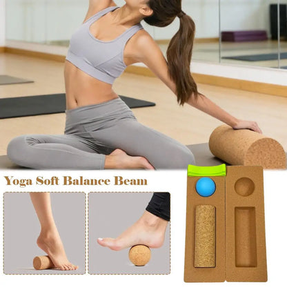 Cork Balance Board Foot Strengthener Function Ankle Stability Trainer Premium Portable Balance Cork Roller For Yoga Training