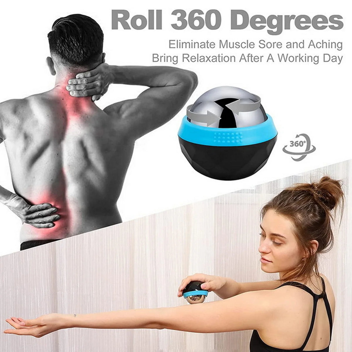 Trainovafit Stainless Steel Cold & Heat Massage Roller Ball