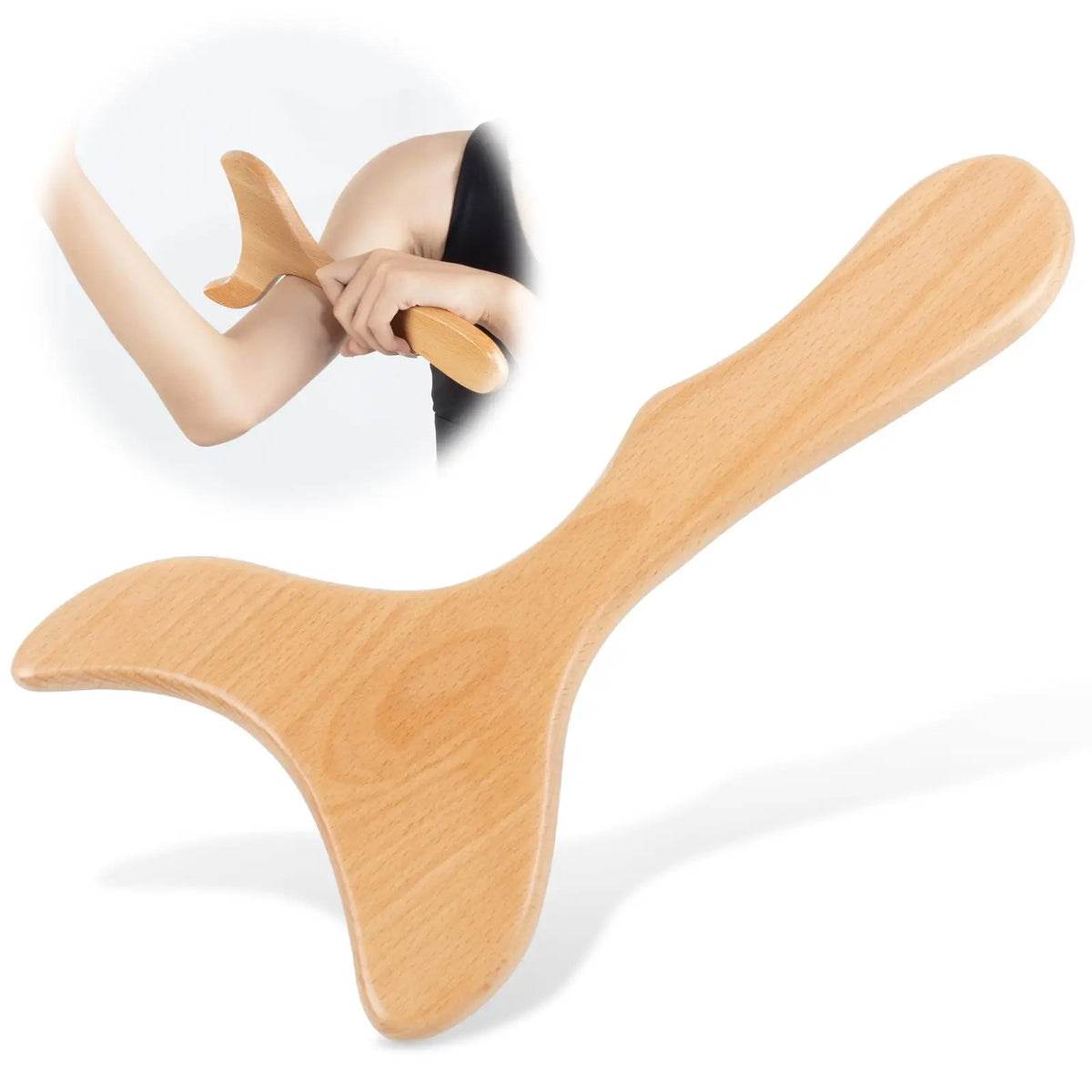 Trainovafit Wooden Lymphatic Drainage Gua Sha Body Contouring Paddle