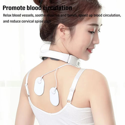 Trainovafit EMS Neck Massager 6-Mode 9-Speed Heat Therapy for Cervical Relief