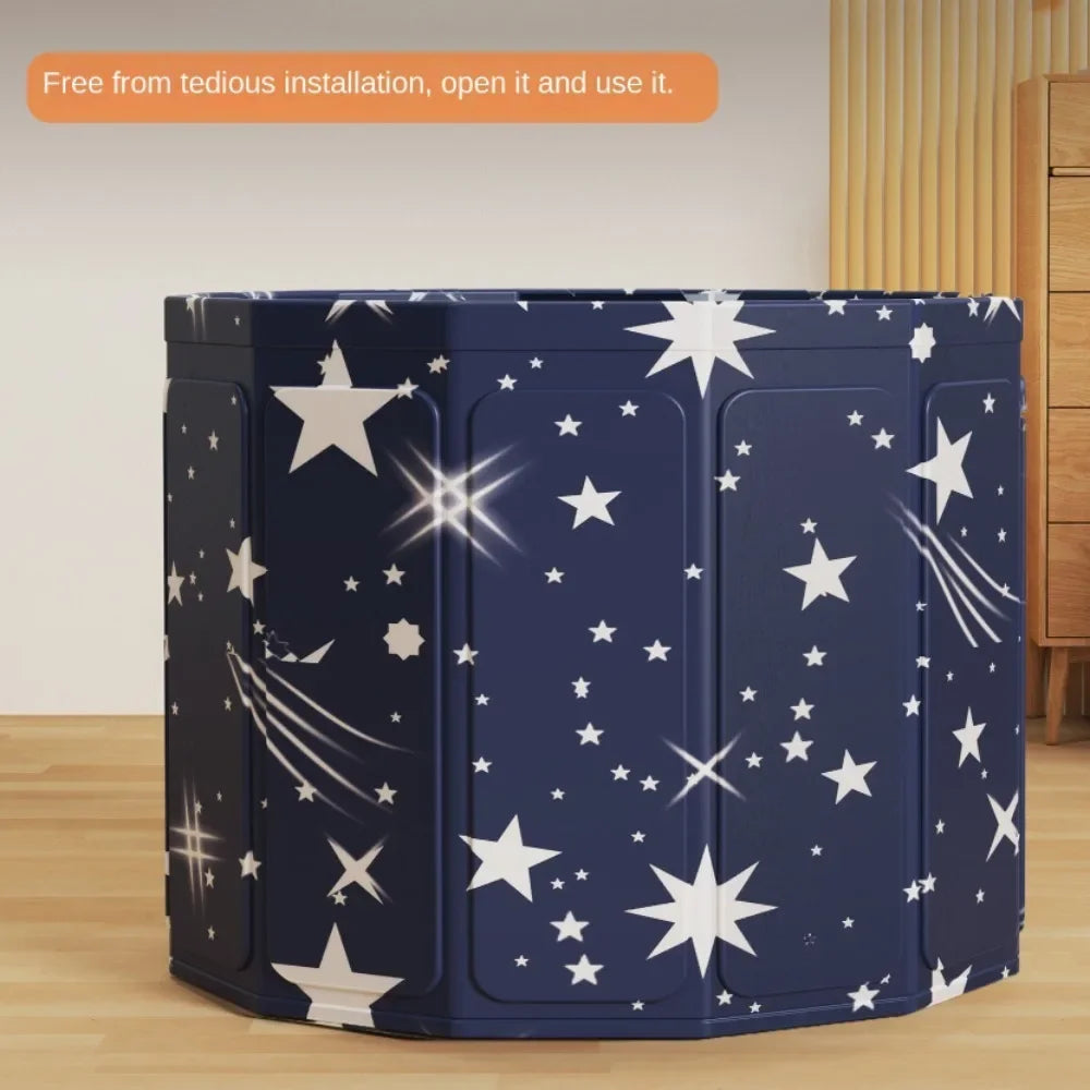 Thickened Insulated Foldable Adult Bathtub Portable Enlarged Round Bathing Bucket Multifunctional House Bathroom SPA Bath Tub